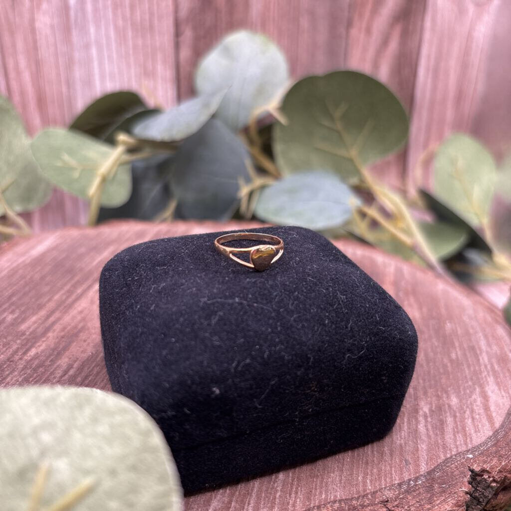 10k Gold Heart Childrens Ring