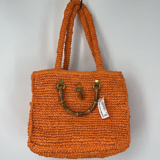 MME.MINK Raffia Satchel AS IS
