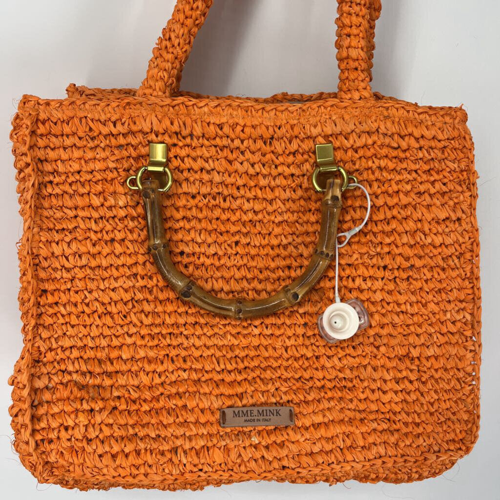 MME.MINK Raffia Satchel AS IS