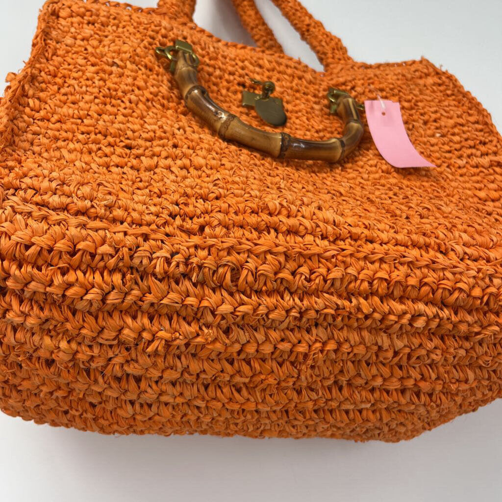 MME.MINK Raffia Satchel AS IS