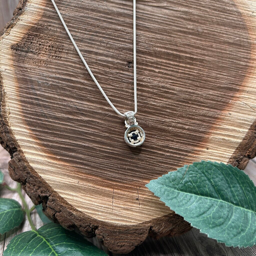 Sterling & 14k Gem Necklace