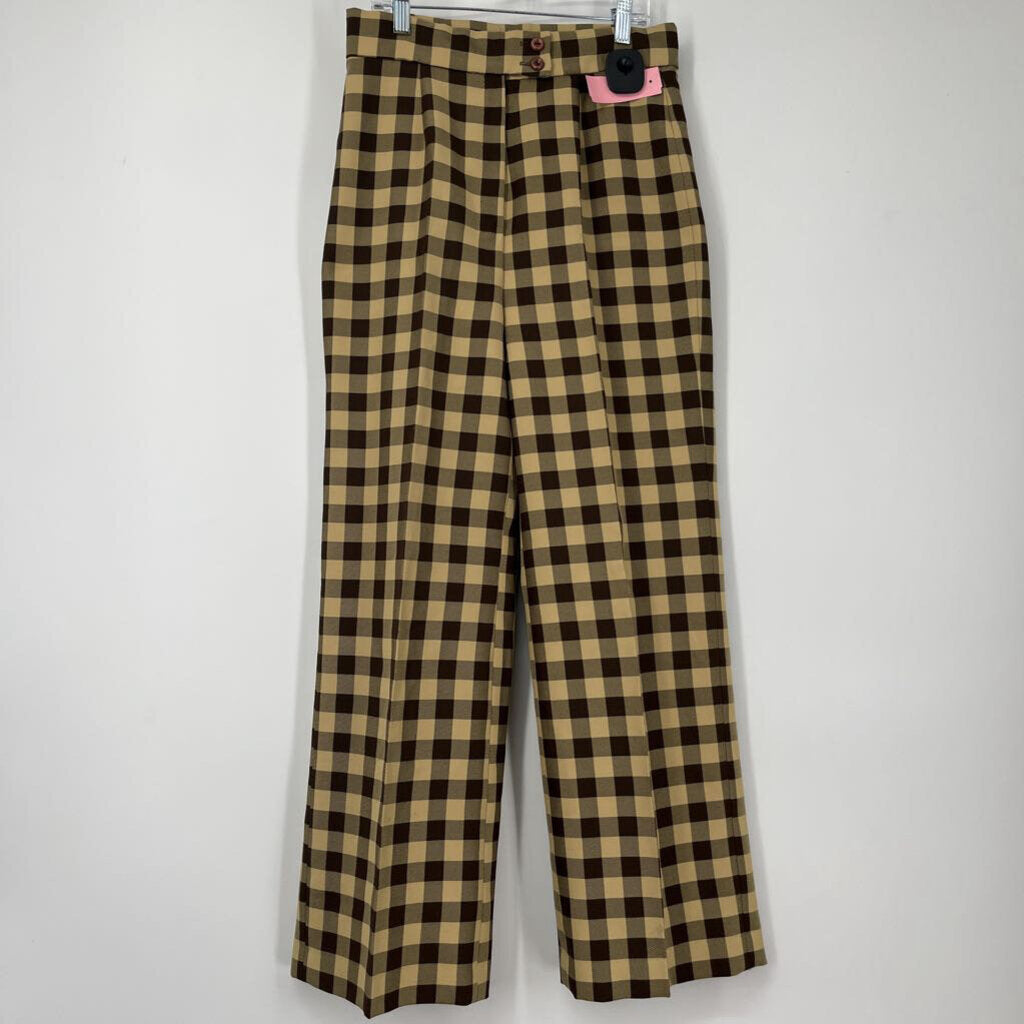 Plaid Wide Leg Pants