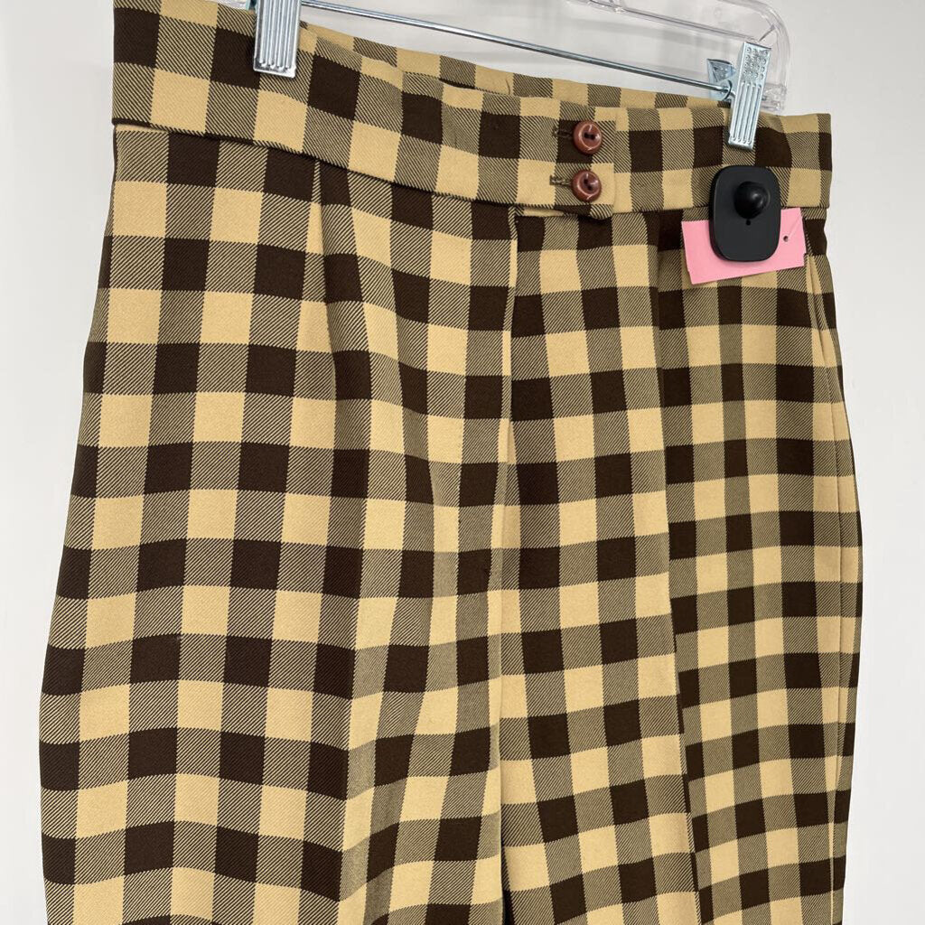 Plaid Wide Leg Pants