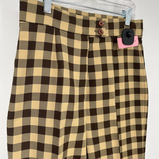 Plaid Wide Leg Pants