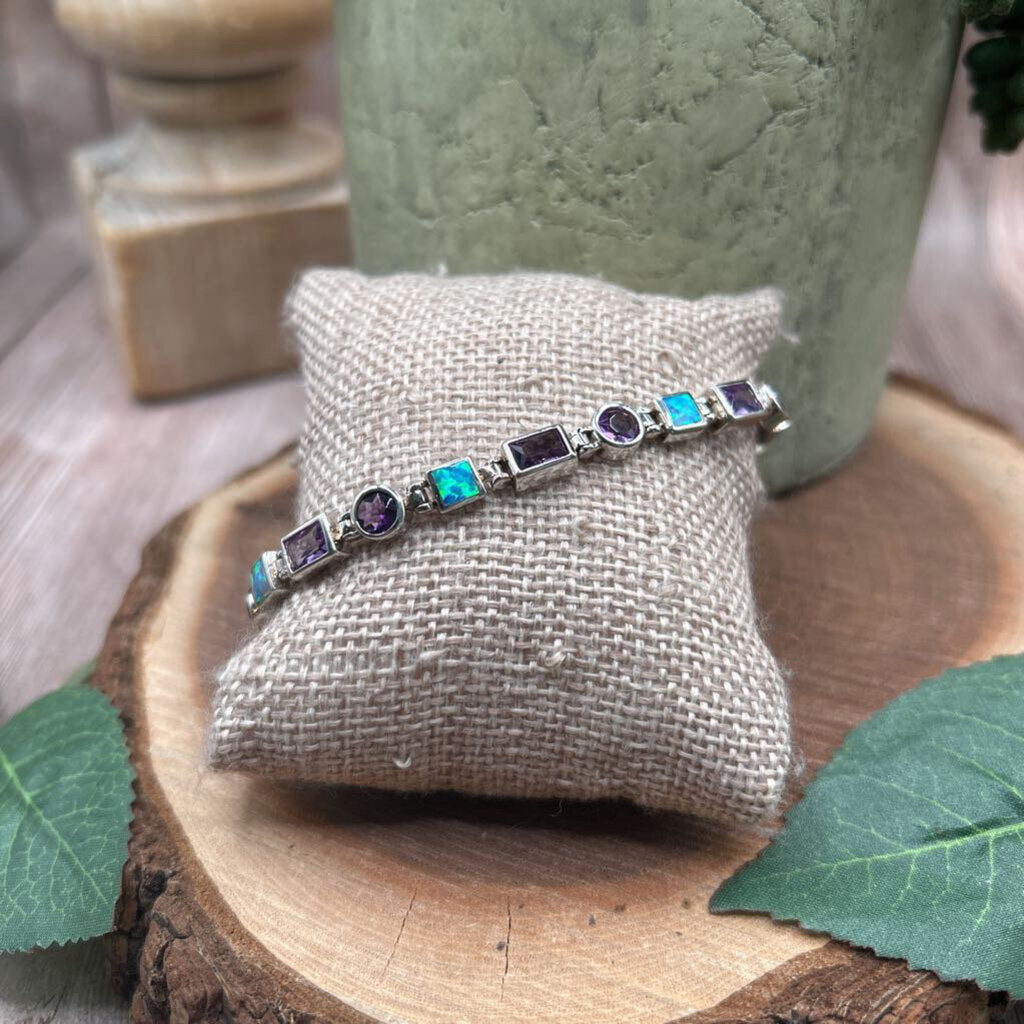 Sterling Gem Tennis Bracelet