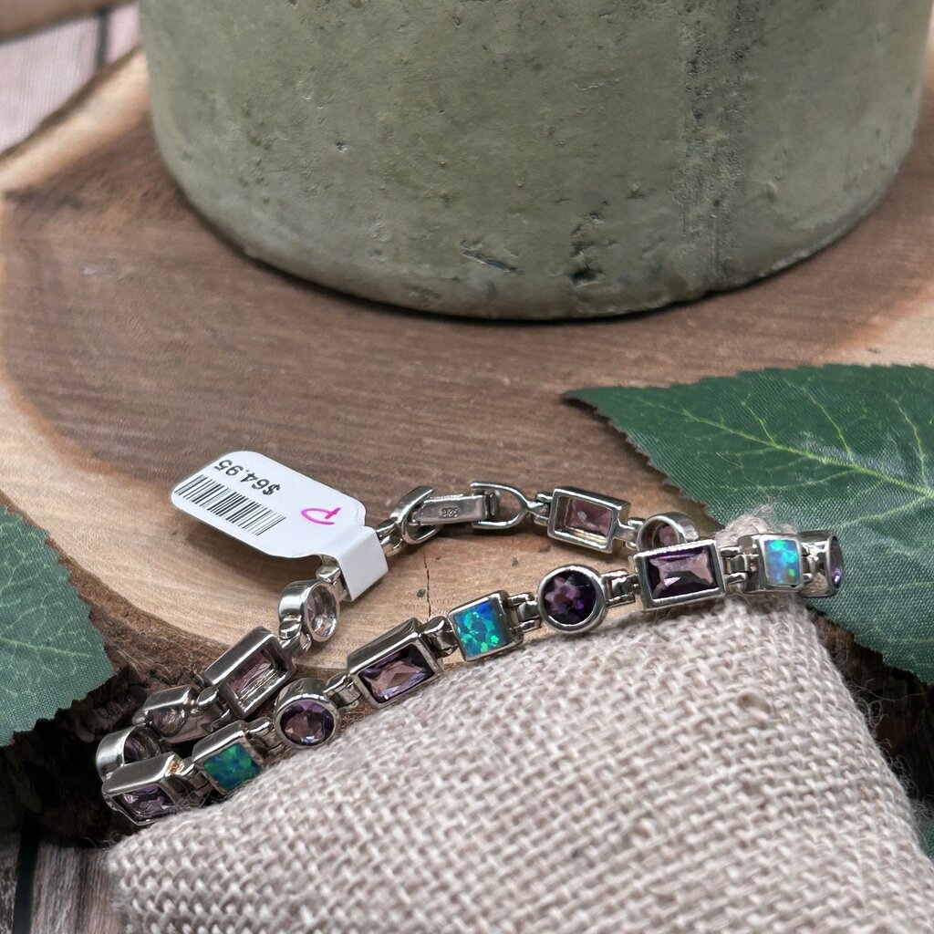 Sterling Gem Tennis Bracelet