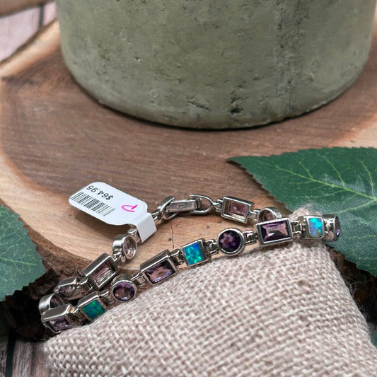 Sterling Gem Tennis Bracelet