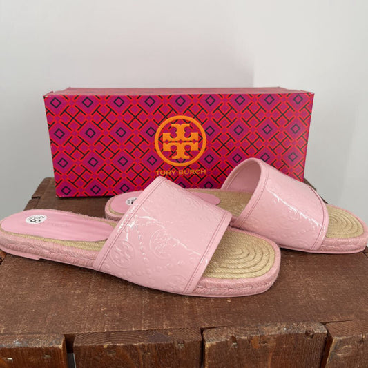 Tory Burch Mono Gram Espadrille Slides
