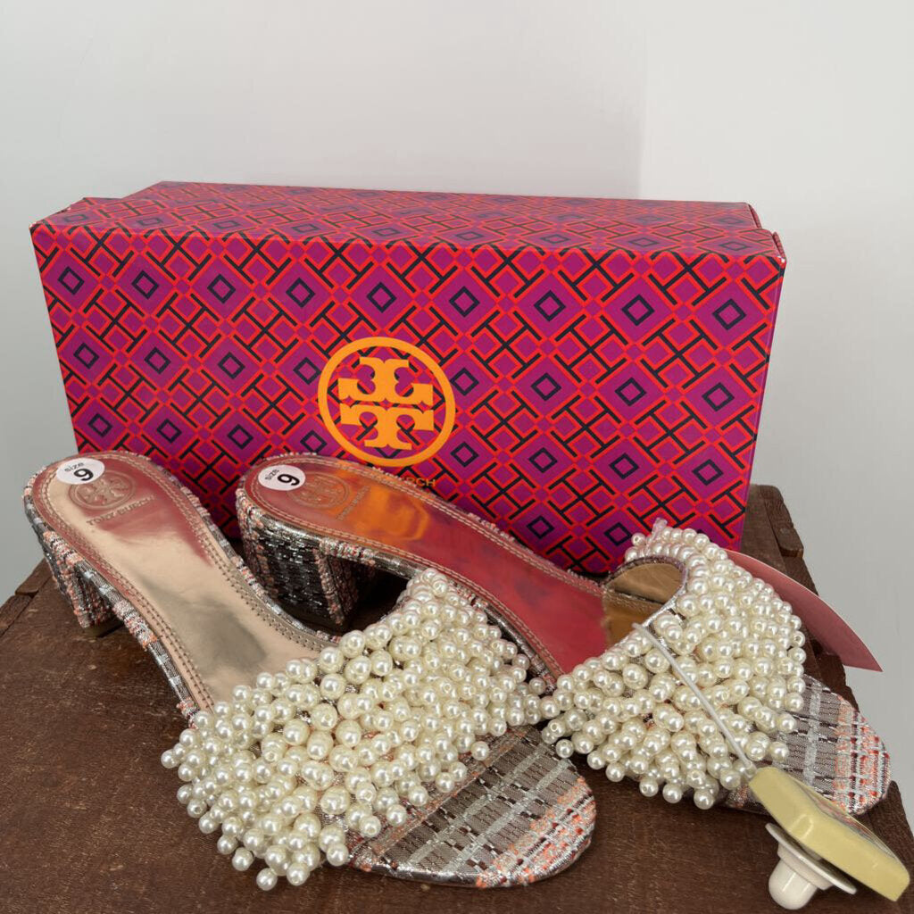 Tory Burch Tatiana Pearl Satin Slides