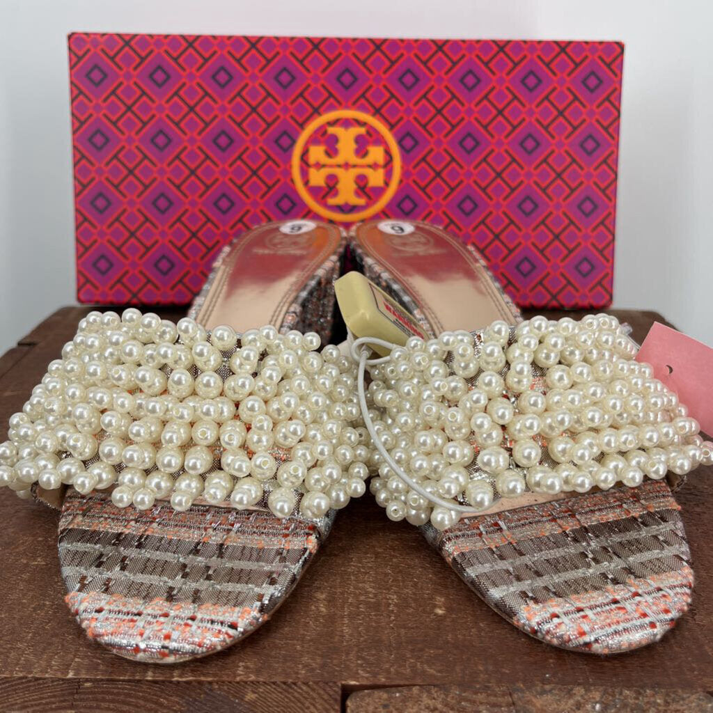 Tory Burch Tatiana Pearl Satin Slides