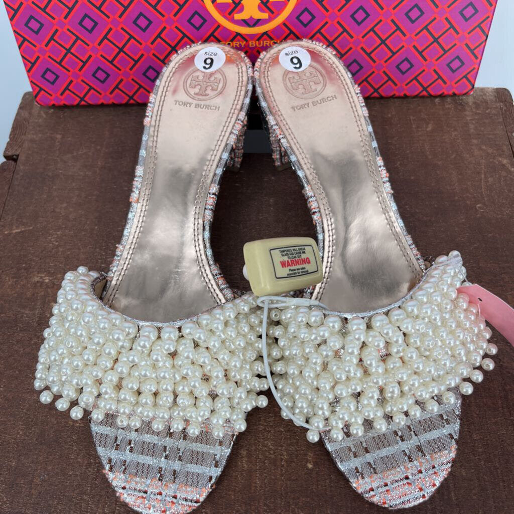 Tory Burch Tatiana Pearl Satin Slides