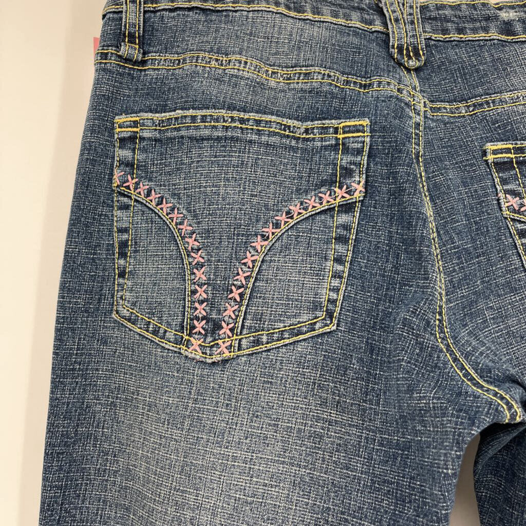 AB Embroidered Patches Jeans