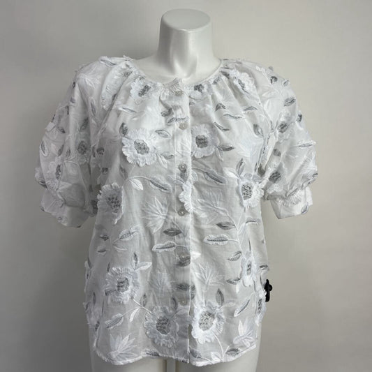 Chicos Floral Peasant Top