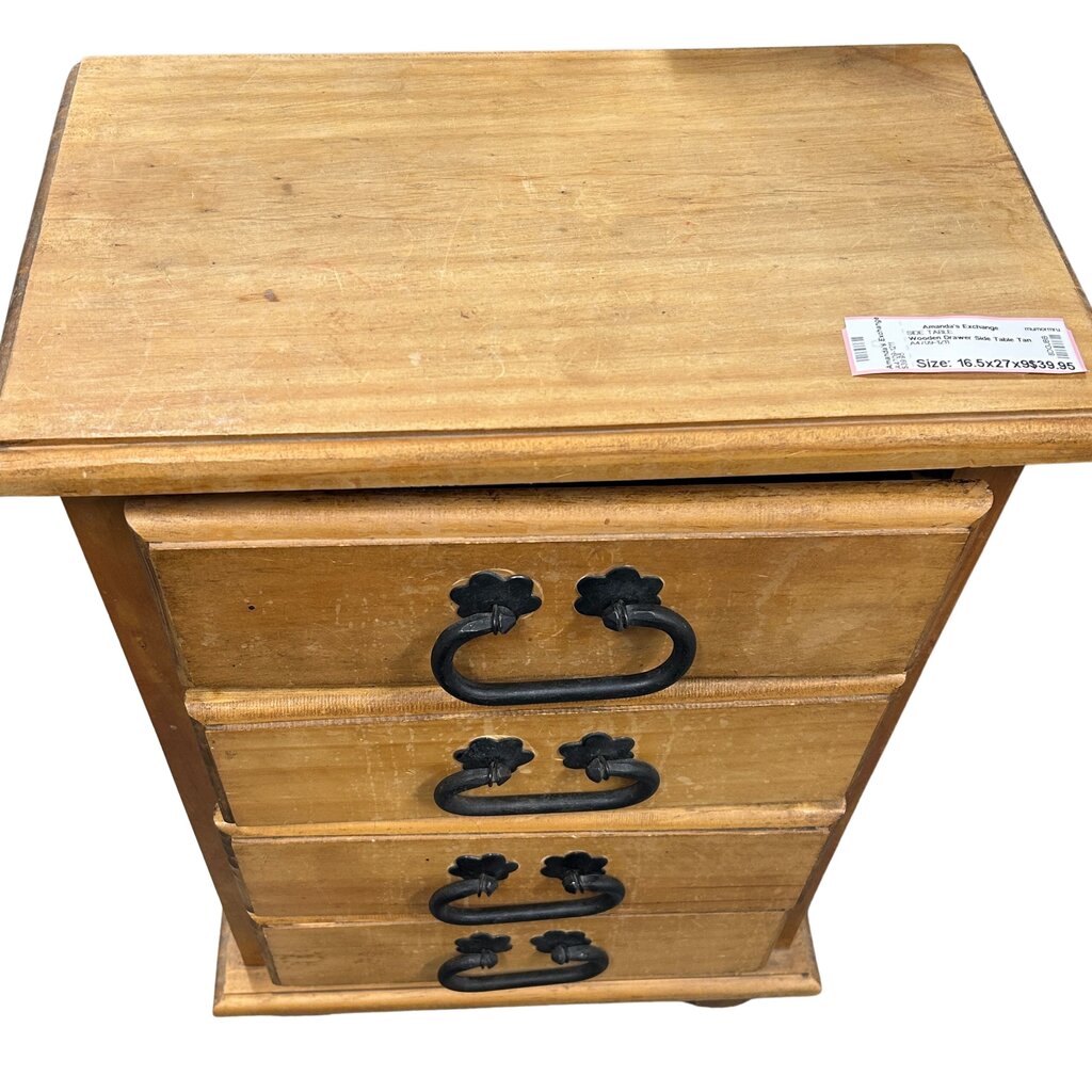 Wooden Drawer Side Table