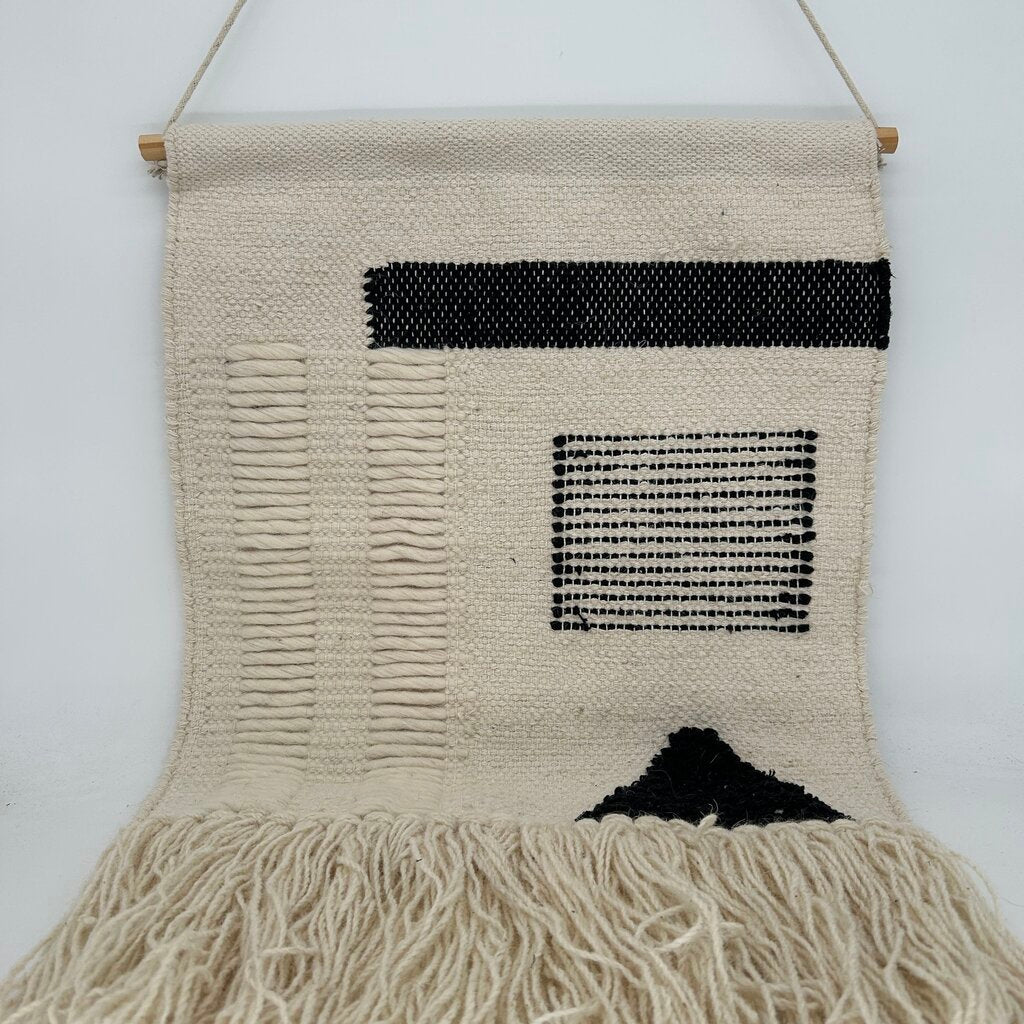 Geometric Knit Wall Hanging