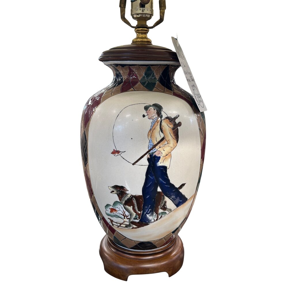 VTG Hunting Scene Lamp