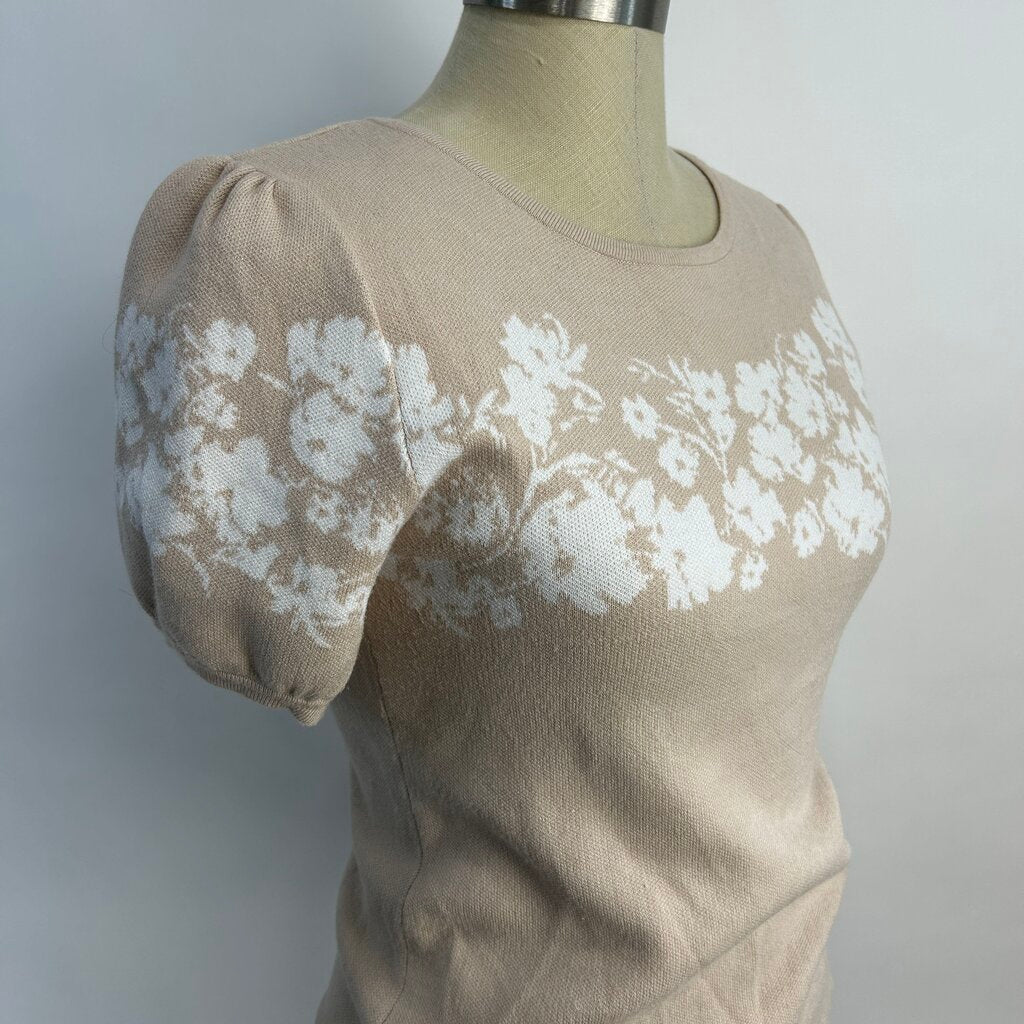 Elie Tahari S/s Floral Sweater