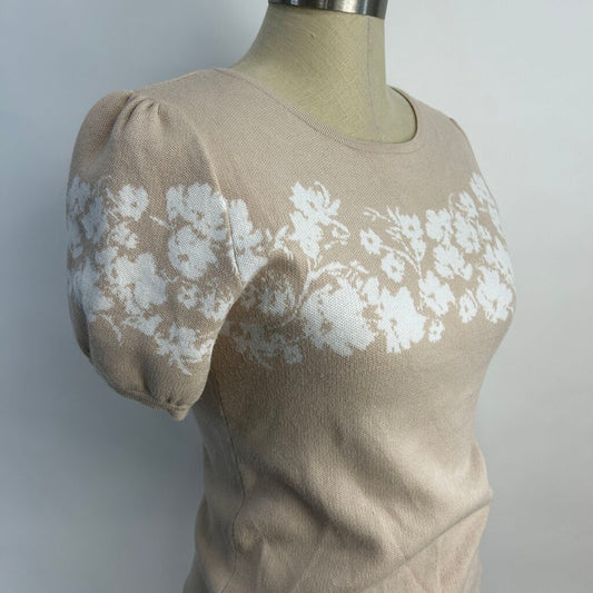 Elie Tahari S/s Floral Sweater
