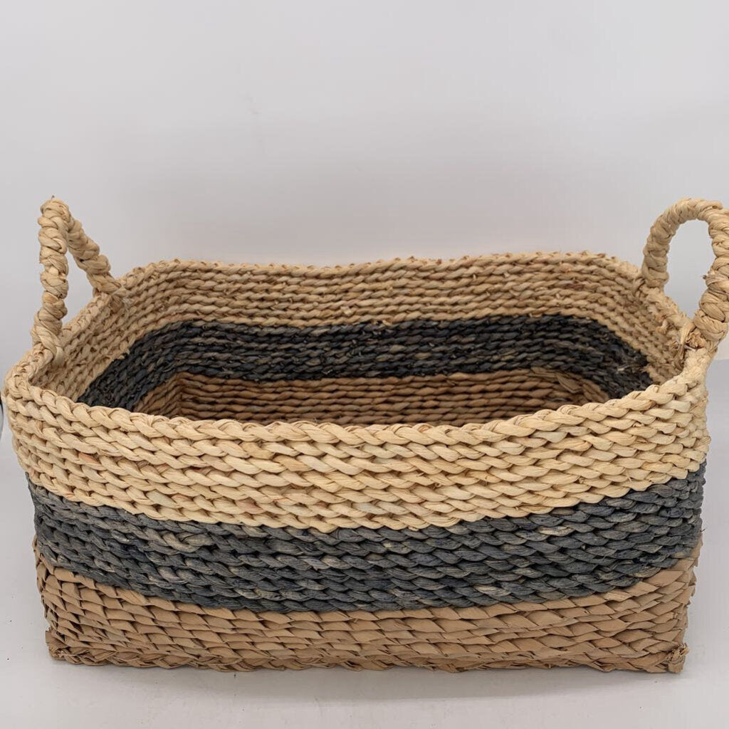 Striped Woven Basket