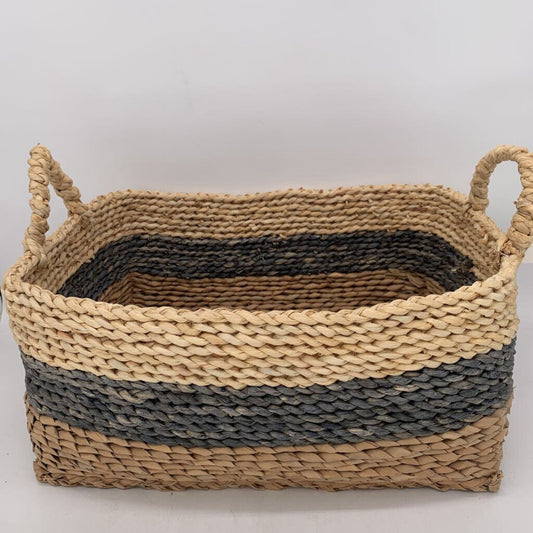 Striped Woven Basket