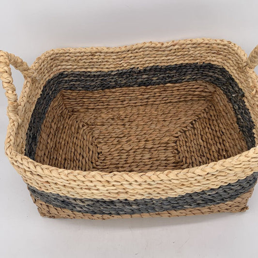 Striped Woven Basket