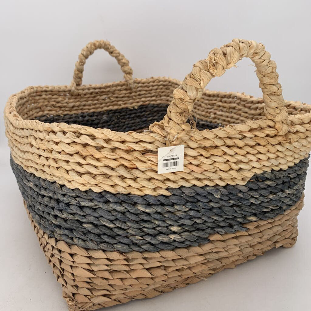Striped Woven Basket