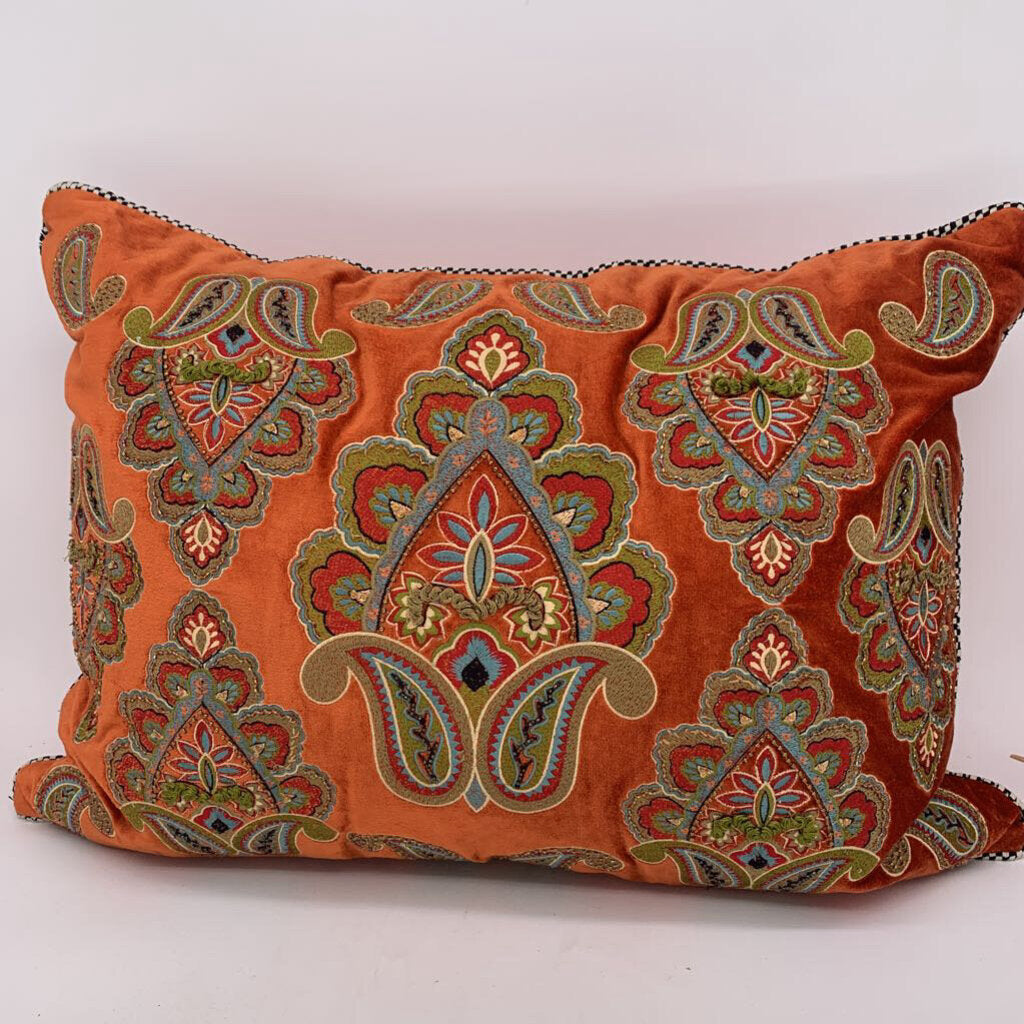 Mackenzie-Childs Paisley Velour Pillow