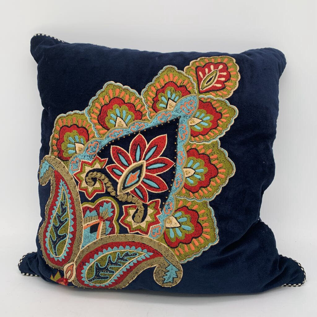 Mackenzie-Childs Embroidered Pillow