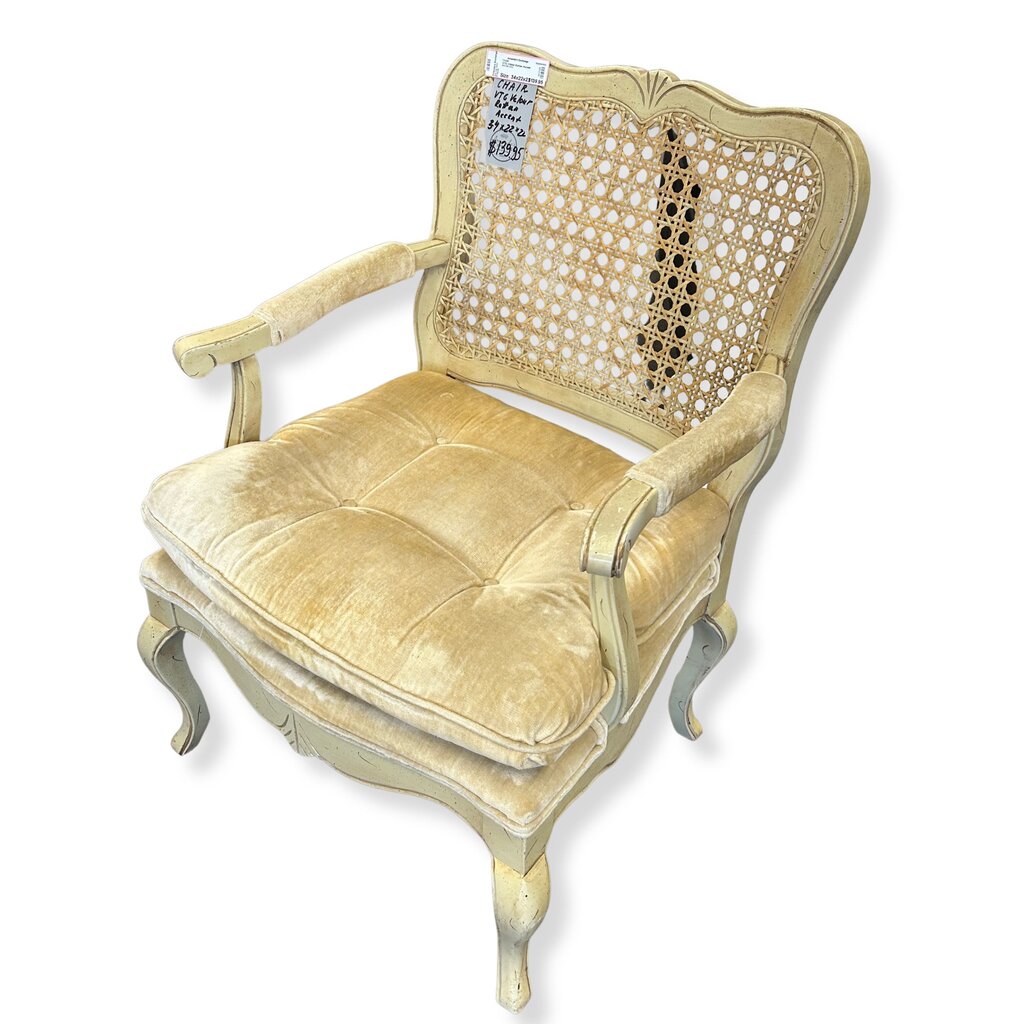 VTG Velour Rattan Accent Chair