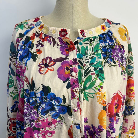 Johnny Was L/s Floral Shirt