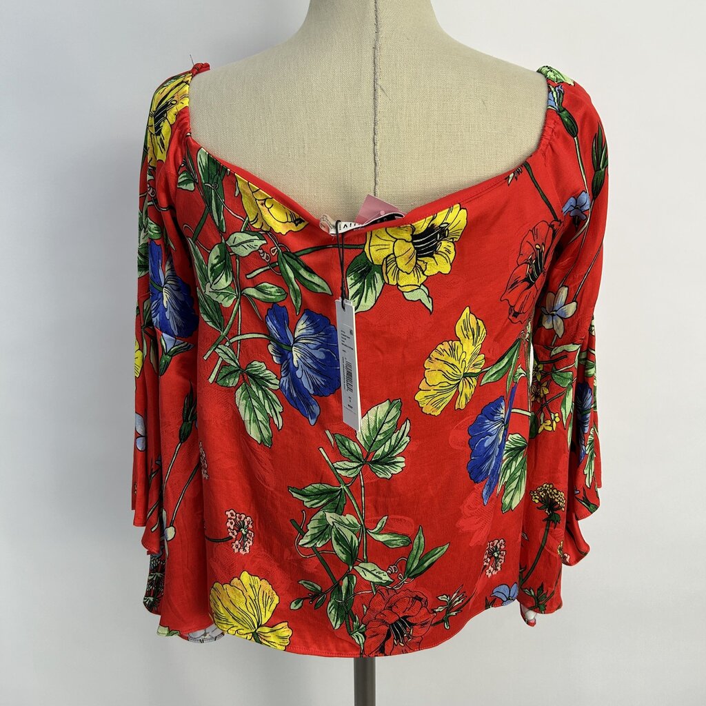 Alice + Olivia 3/4 Bell Slv Floral Shirt