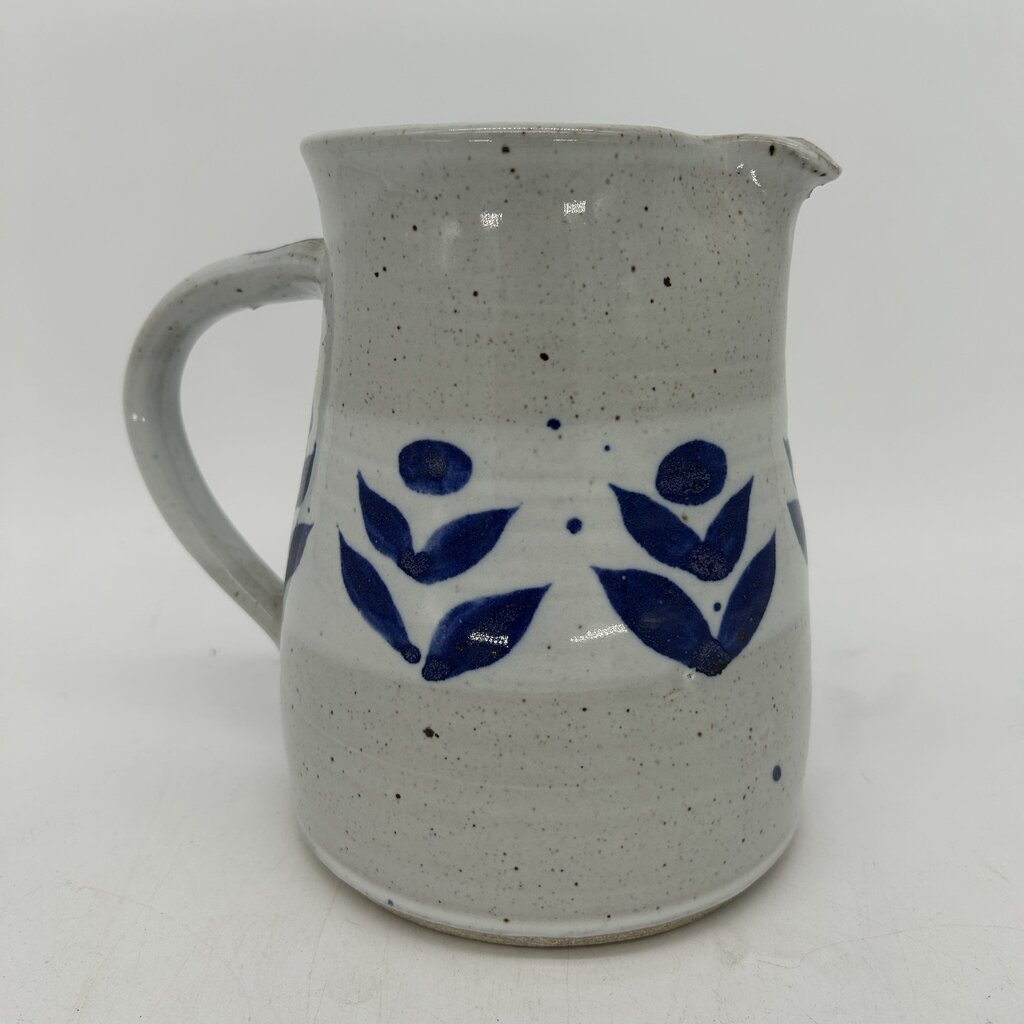 Stoneware Leaf Motif Pitcher