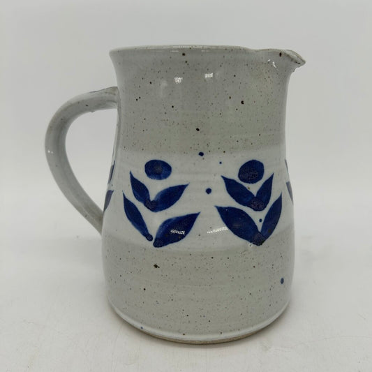 Stoneware Leaf Motif Pitcher
