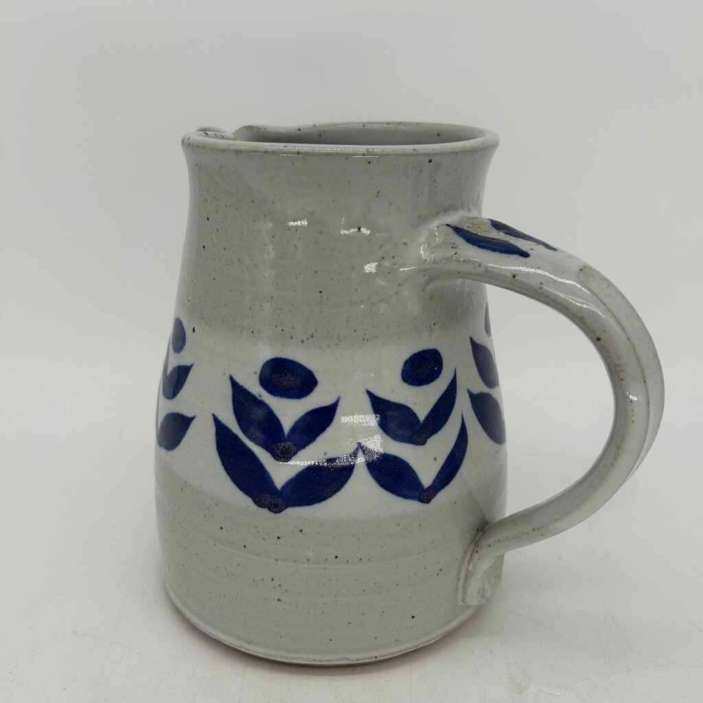 Stoneware Leaf Motif Pitcher