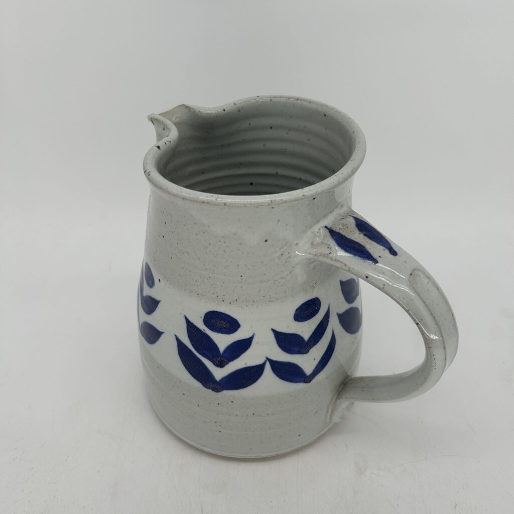 Stoneware Leaf Motif Pitcher