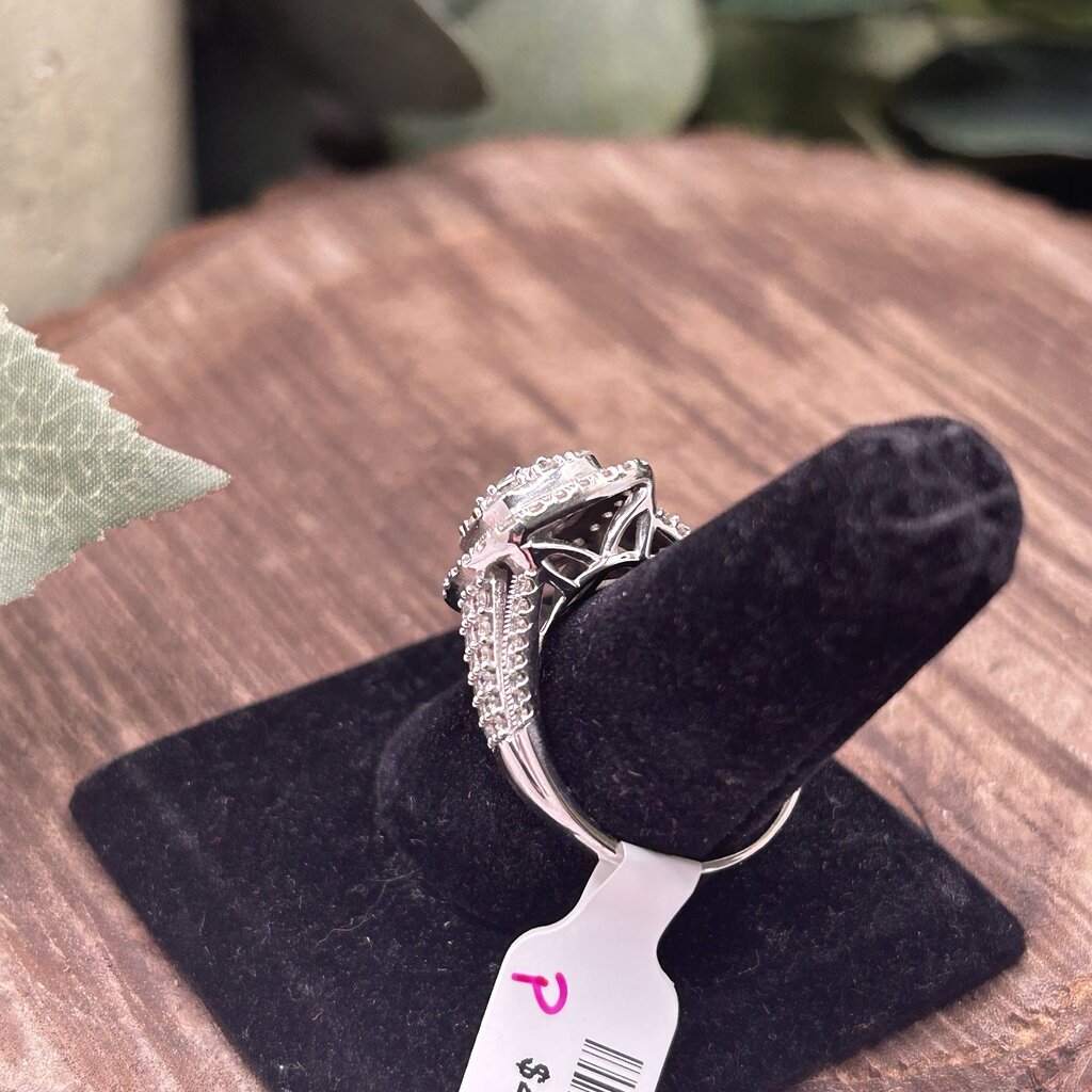 10k Diamond Double Halo Four Row Ring