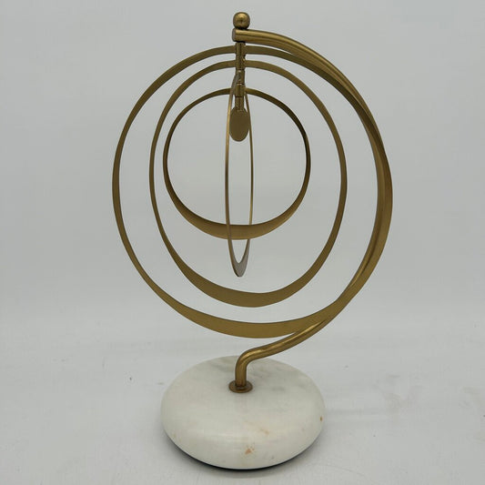 Spinning Metal Sculpture w Marble Base