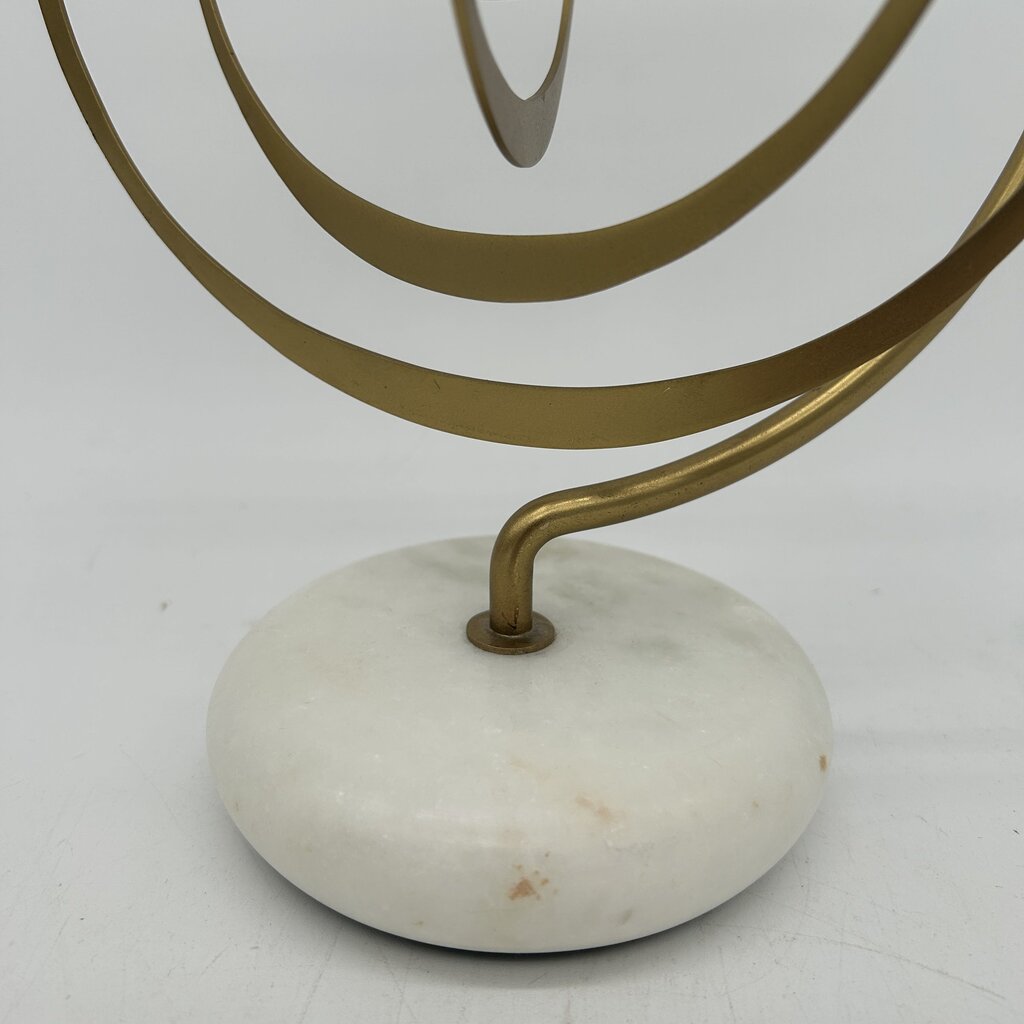 Spinning Metal Sculpture w Marble Base