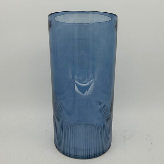 Glass Hurricane Vase w Ridged Base