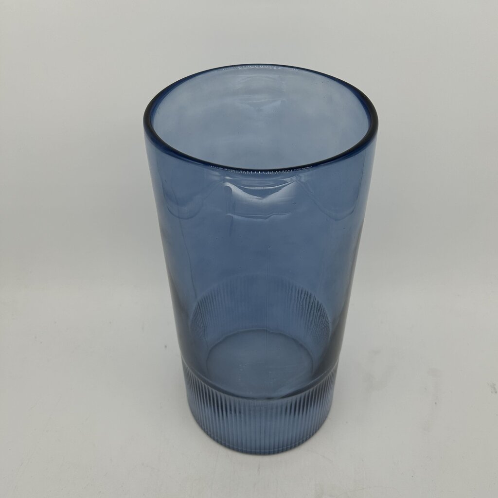 Glass Hurricane Vase w Ridged Base