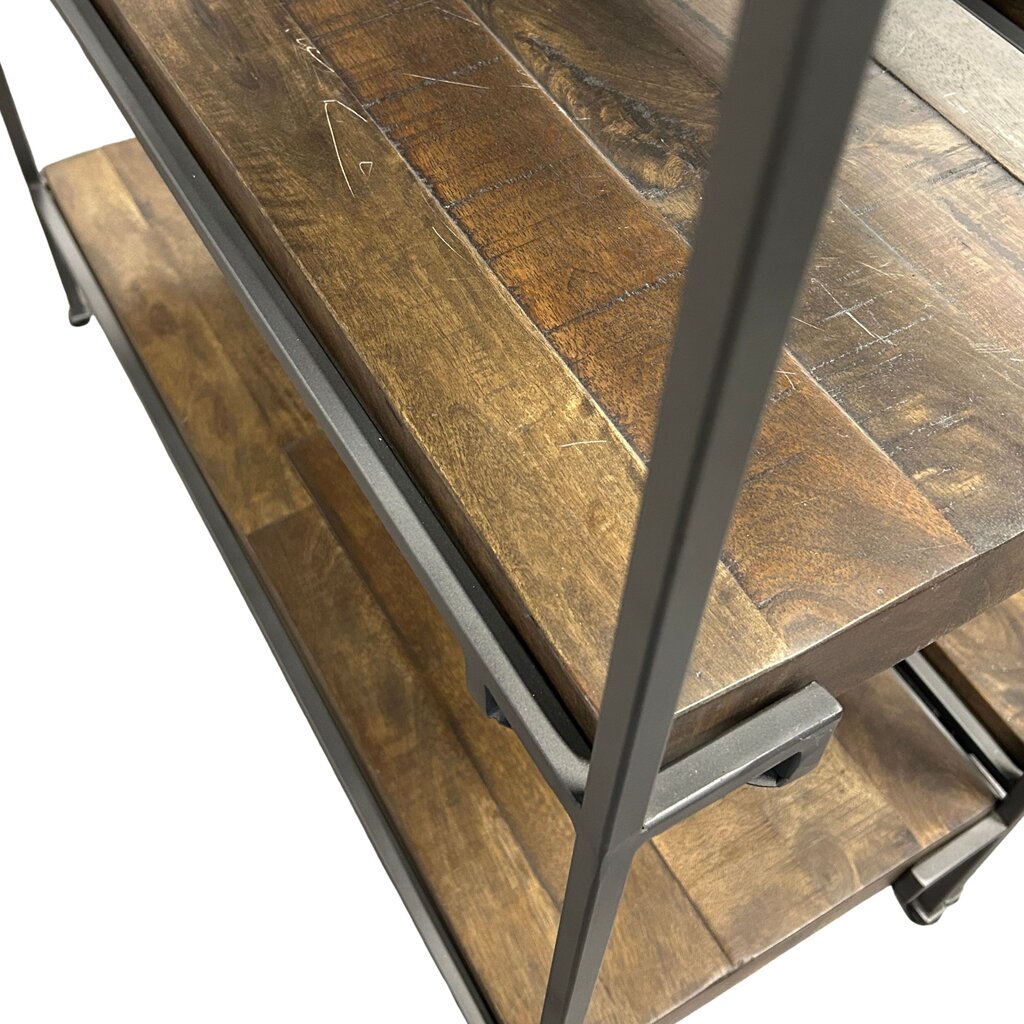 Metal & Wood Plank Shelves