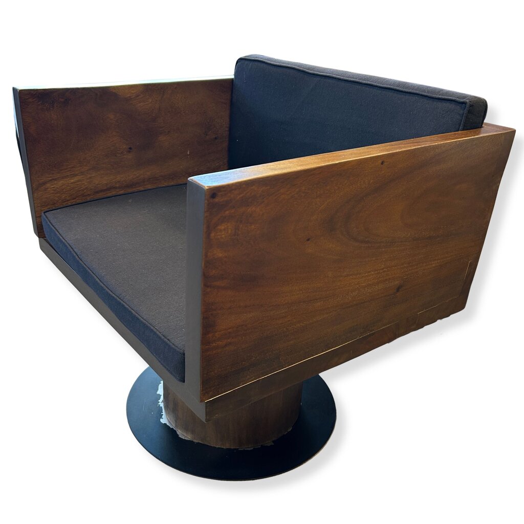 Modern Wood Pedestal Chair