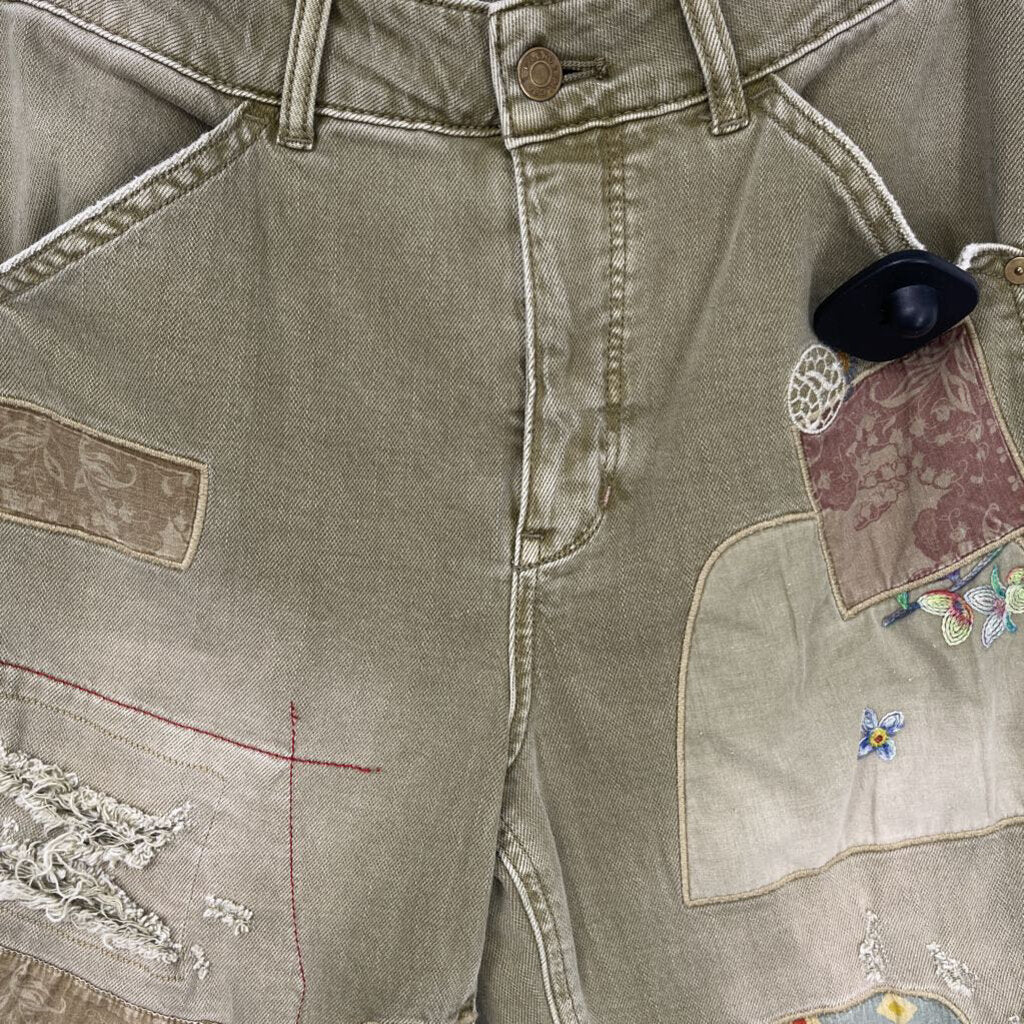 Pilcro Patched Jeans