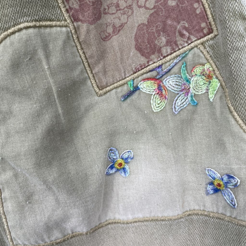 Pilcro Patched Jeans