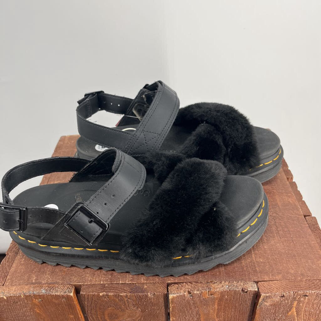 Dr Martins Faux Fur Sandal