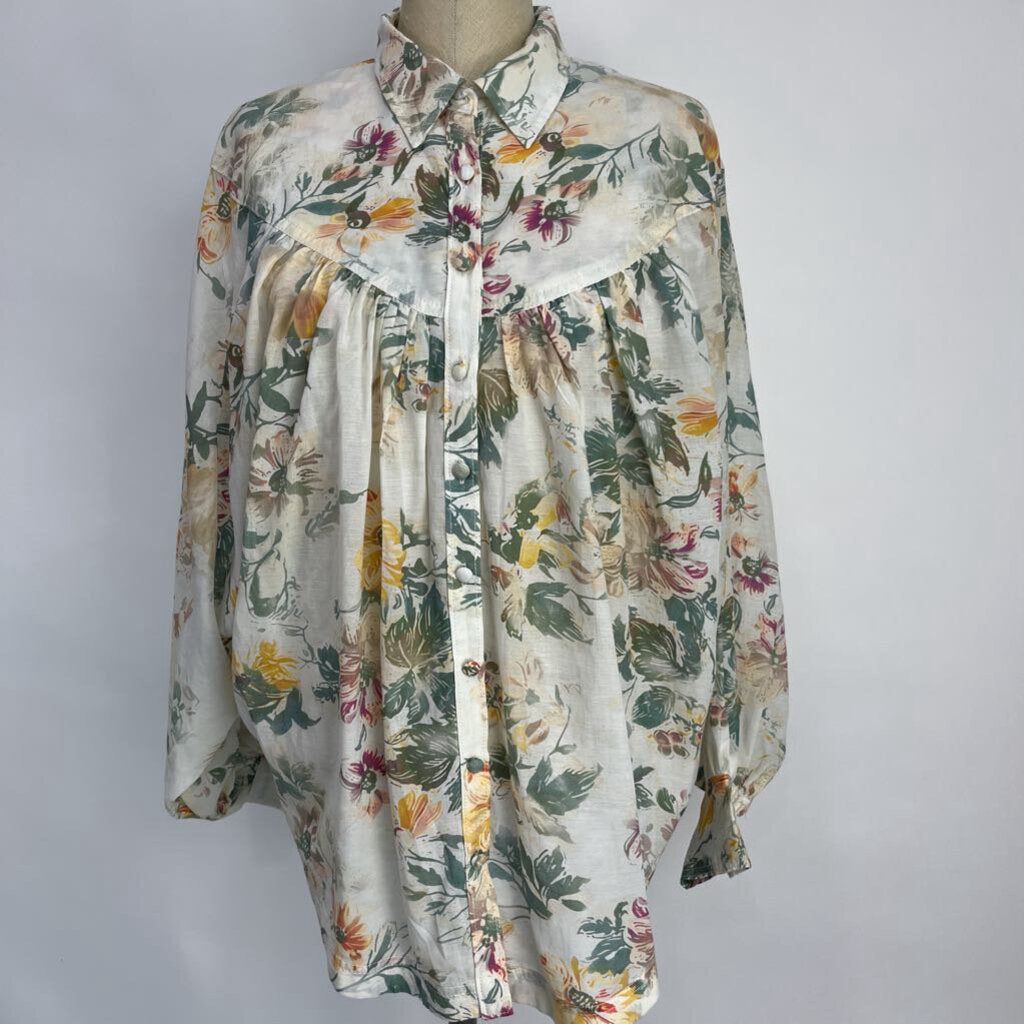 Pilcro L/s Floral Shirt