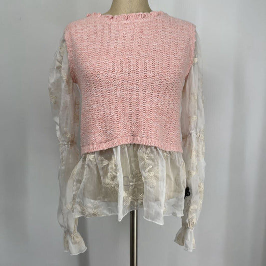 Anthropologie L/Sheer Slv Sweater