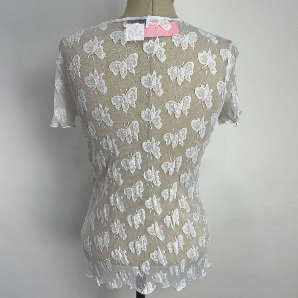 LIA S/s Lace Shoulder Shirt