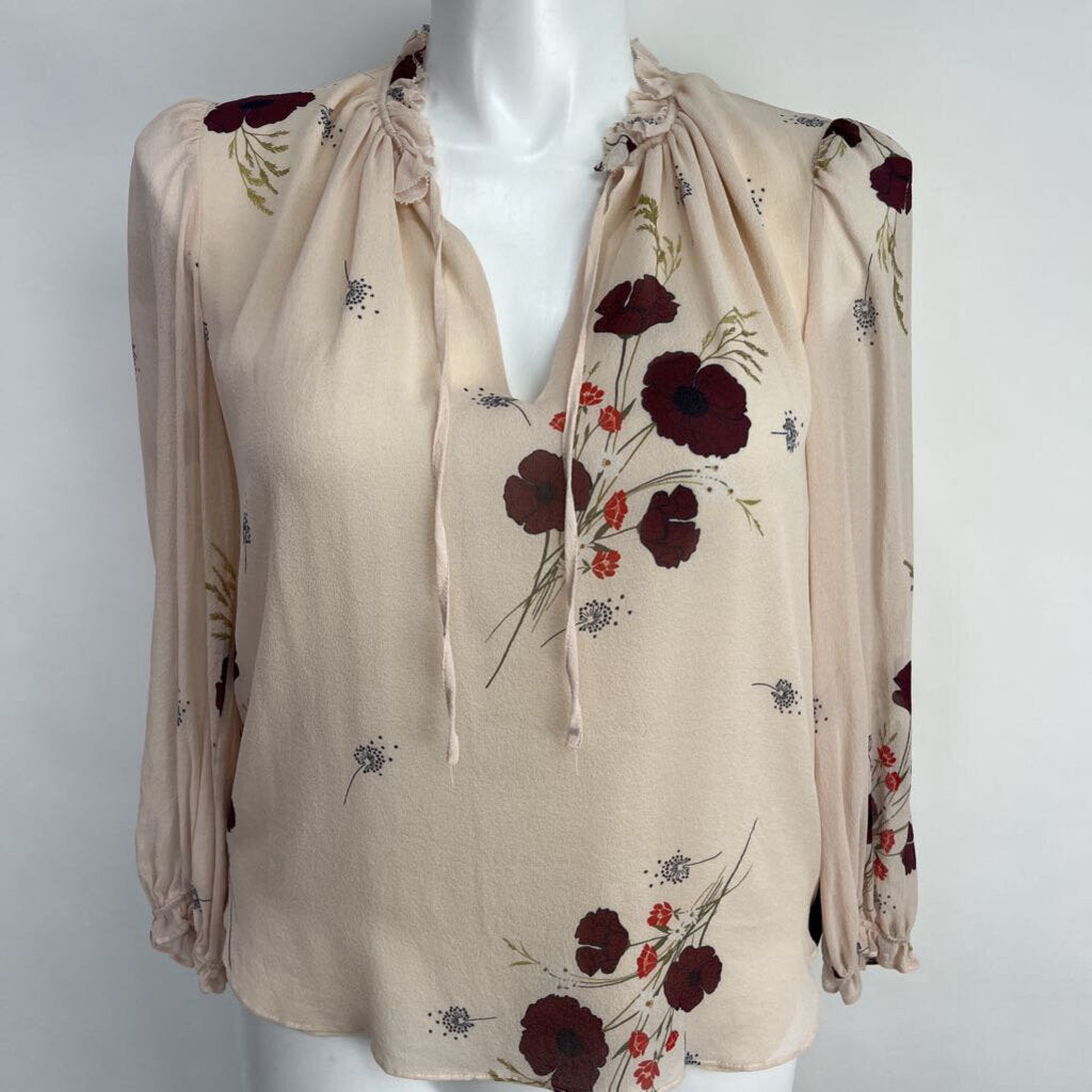 Joie L/S Floral Silk Shirt