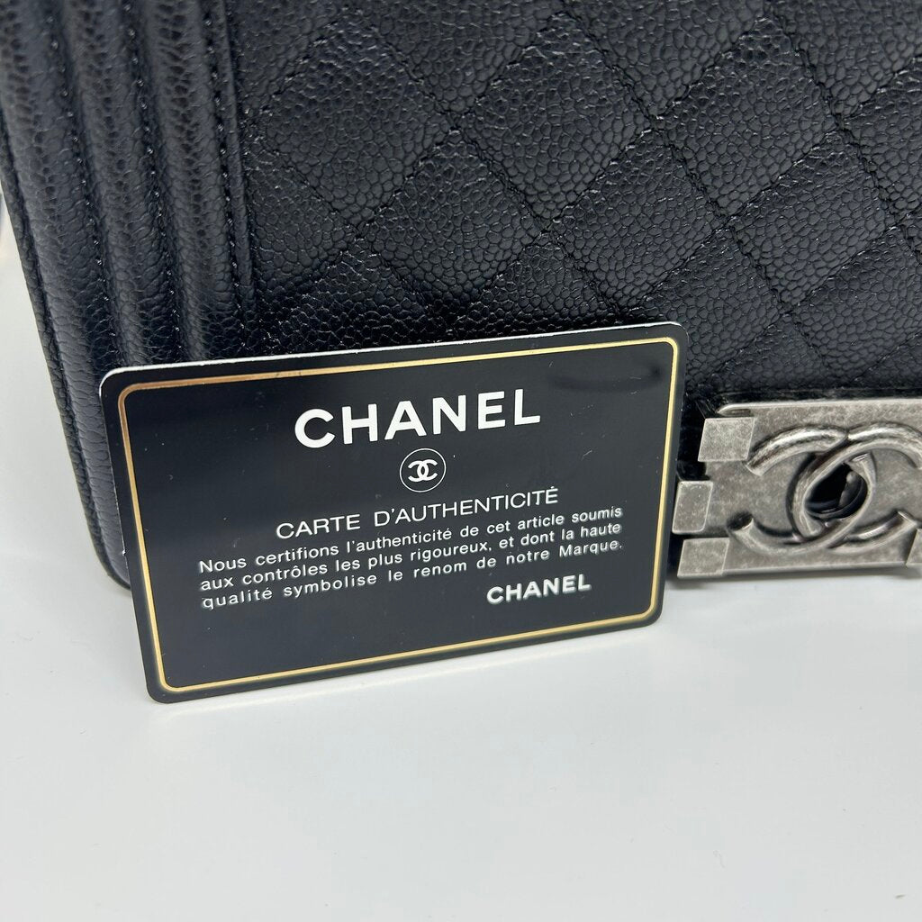 Chanel Caviar Leather Old Medium Boy Bag